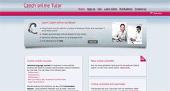 Desktop Screenshot of czechonlinetutor.com